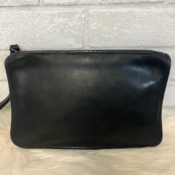 Coach Vintage Black Leather Wristlet New York City 6338 - Picture 3 of 10